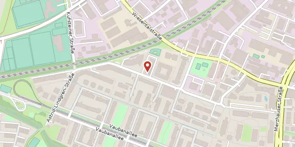 Karte der Umgebung von Lise-Meitner-Straße 12, 79100 Freiburg im Breisgau