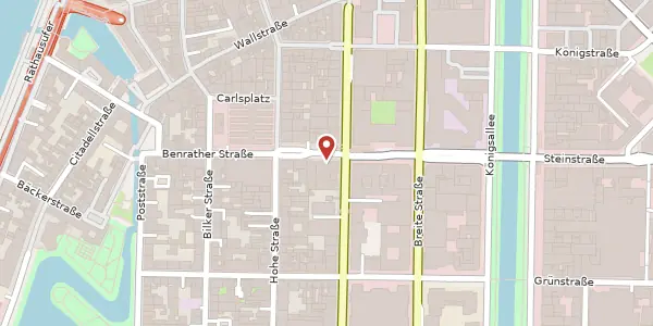 Karte der Umgebung von Benrather Str. 15, 40213 Düsseldorf