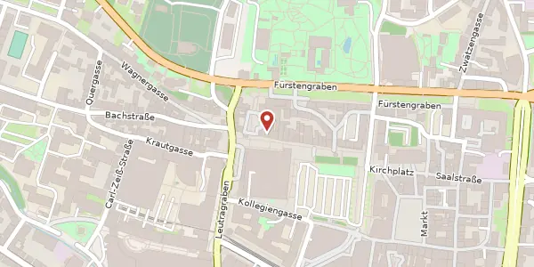 Karte der Umgebung von Johannisstraße 12, 07743 Jena