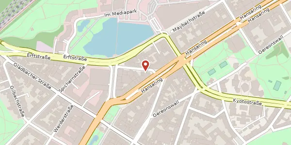 Karte der Umgebung von Erftstraße 1, 50672 Köln