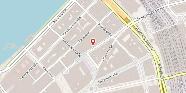 Karte der Umgebung von Rosenstraße 6, 20095 Hamburg