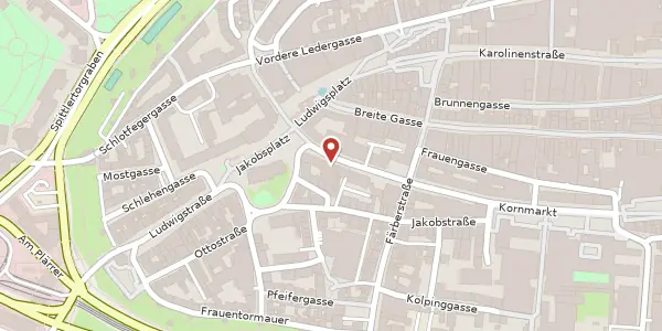 Karte der Umgebung von Dr.-Kurt-Schumacher-Straße 23, 90402 Nürnberg