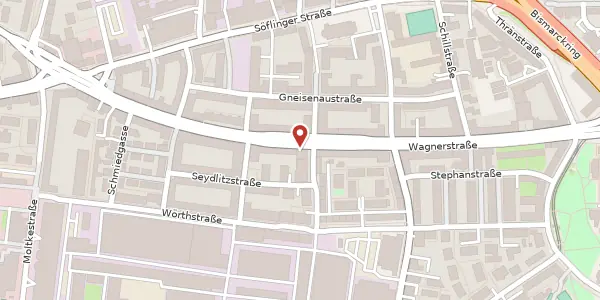Karte der Umgebung von Wagnerstraße 65, 89077 Ulm/Donau