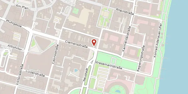 Karte der Umgebung von Clemensstraße 2, 56068 Koblenz