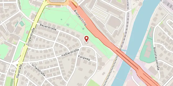 Karte der Umgebung von Beyerstraße 49, 89077 Ulm/Donau