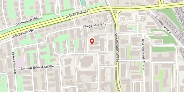 Karte der Umgebung von Ludwig-Erhard-Straße 12, 34131 Kassel