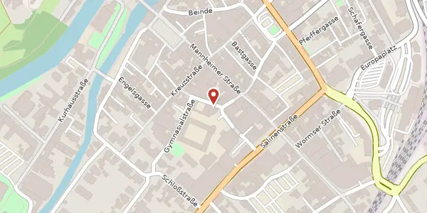Karte der Umgebung von Hospitalgasse 8, 55543 Bad Kreuznach