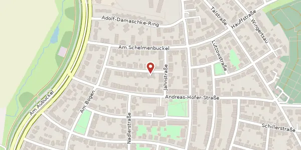 Karte der Umgebung von Gneisenaustraße 5, 68259 Mannheim