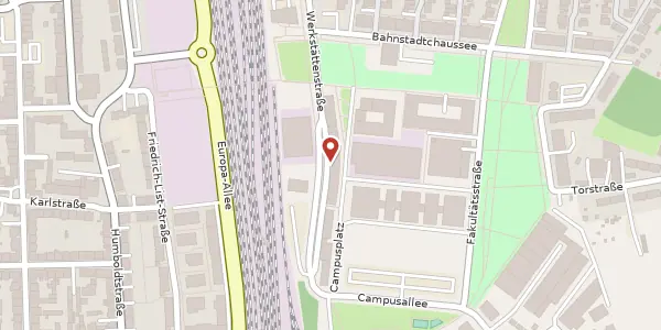 Karte der Umgebung von Werkstättenstr. 39c, 51379 Leverkusen