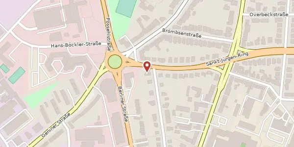 Karte der Umgebung von Plönniesstraße 2, 23560 Lübeck