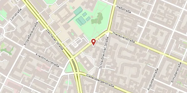 Karte der Umgebung von Maßmannstr. 6, 80333 München
