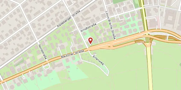 Karte der Umgebung von Bautzner Straße 131, 01099 Dresden