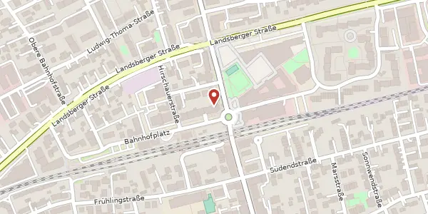 Karte der Umgebung von Bahnhofplatz 2, 82110 Germering