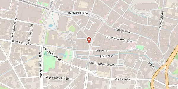 Karte der Umgebung von Kaiser-Joseph-Straße 254, 79098 Freiburg im Breisgau