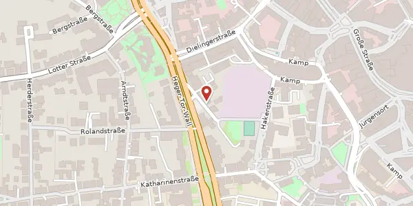 Karte der Umgebung von Rolandsmauer 9, 49074 Osnabrück
