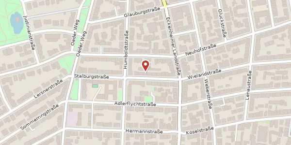 Karte der Umgebung von Stalburgstr. 16, 60318 Frankfurt