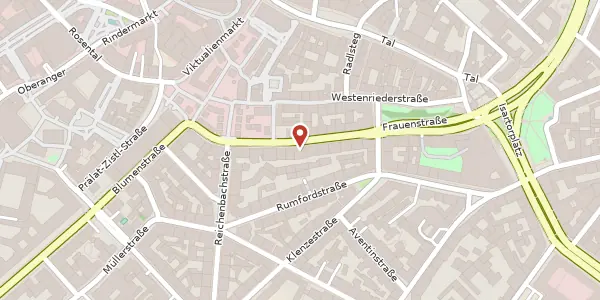 Karte der Umgebung von Frauenstr. 18, 80469 München