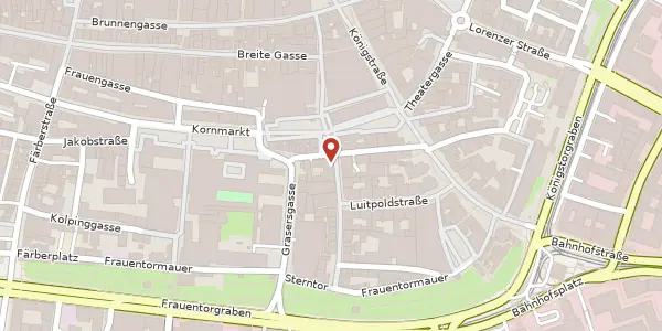 Karte der Umgebung von Vordere Sterngasse 2 a, 90402 Nürnberg