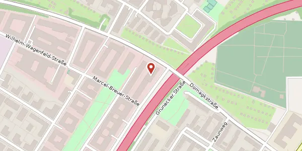 Karte der Umgebung von Marcel-Breuer-Str. 6, 80807 München