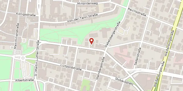 Karte der Umgebung von Landshuter Str. 15, 93047 Regensburg