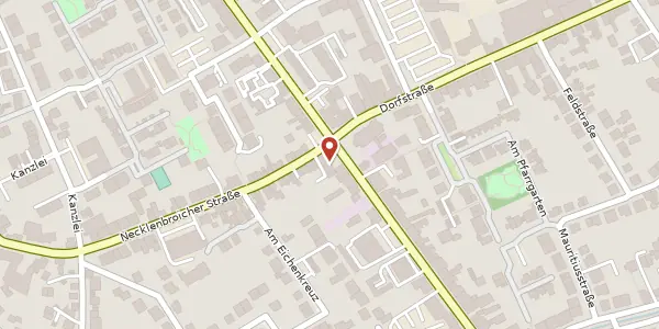 Karte der Umgebung von Düsseldorfer Str. 1, 40667 Meerbusch