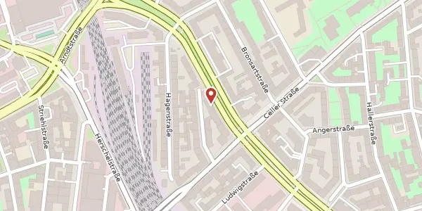 Karte der Umgebung von Hamburger Allee 43, 30161 Hannover