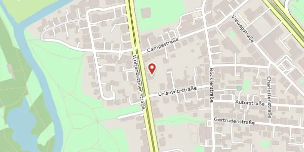 Karte der Umgebung von Wolfenbütteler Straße 7, 38102 Braunschweig