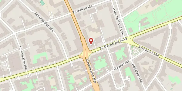 Karte der Umgebung von Grafenberger Alleee 140, 40237 Düsseldorf