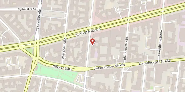 Karte der Umgebung von Schlüterstraße 45, 10707 Berlin