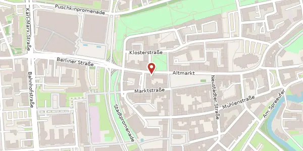 Karte der Umgebung von Berliner Str. 2, 03046 Cottbus