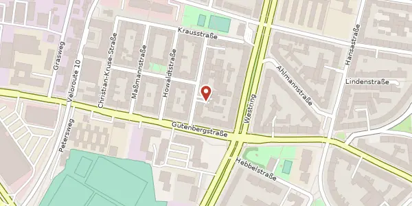 Karte der Umgebung von Schweffelstraße 6, 24118 Kiel