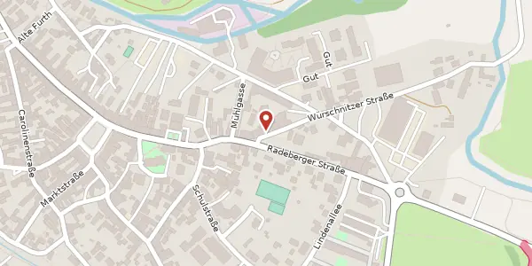 Karte der Umgebung von Würschnitzer Straße 1, 01471 Radeburg
