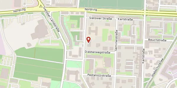 Karte der Umgebung von Sielower Straße 36, 03044 Cottbus