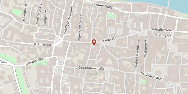 Karte der Umgebung von Glockengasse 1, 93047 Regensburg