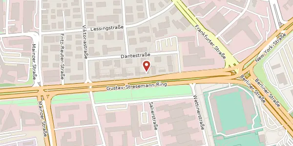 Karte der Umgebung von Dantestr. 33, 65189 Wiesbaden
