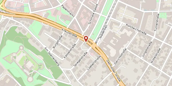 Karte der Umgebung von Kreuzstr. 3 a, 33602 Bielefeld