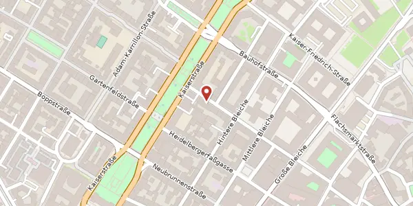 Karte der Umgebung von Schießgartenstraße 13, 55116 Mainz
