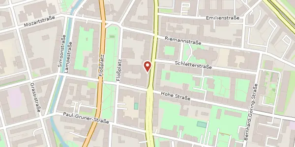 Karte der Umgebung von Karl-Liebknecht-Straße 12, 04107 Leipzig