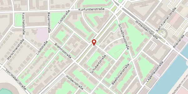 Karte der Umgebung von Mundenheimer Straße 166, 67061 Ludwigshafen am Rhein