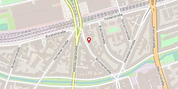 Karte der Umgebung von Brunnenstr. 12, 40223 Düsseldorf