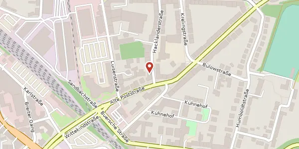 Karte der Umgebung von Alte Poststr. 19, 49074 Osnabrück