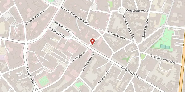 Karte der Umgebung von Theaterstr. 13, 52062 Aachen