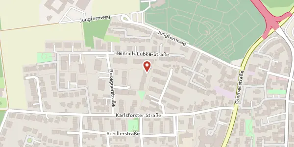 Karte der Umgebung von Roseggerstr. 15, 41564 Kaarst