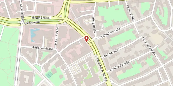 Karte der Umgebung von Hildesheimer Straße 8, 30169 Hannover