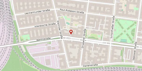 Karte der Umgebung von Schivelbeiner Straße 20, 10439 Berlin