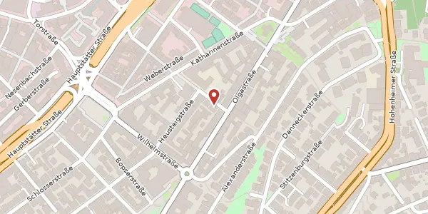 Karte der Umgebung von Jakobstraße 20, 70182 Stuttgart