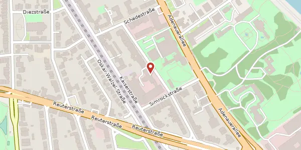 Karte der Umgebung von Buschstraße 32, 53113 Bonn