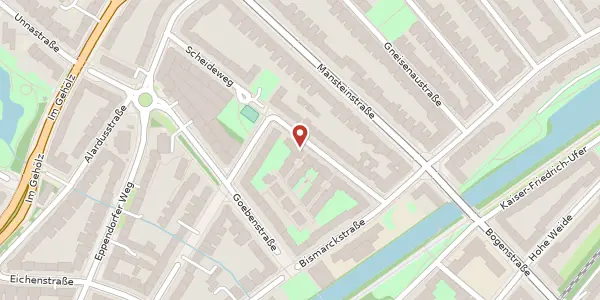 Karte der Umgebung von Scheideweg 30, 20253 Hamburg