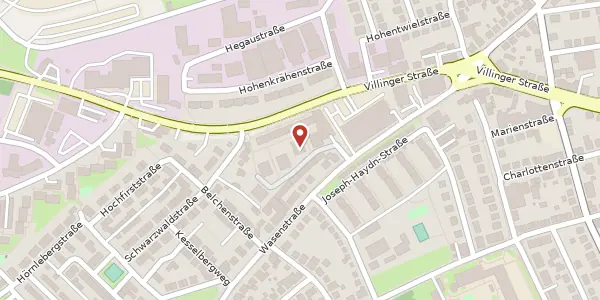 Karte der Umgebung von Wasenstraße 24/1, 78054 Villingen-Schwenningen