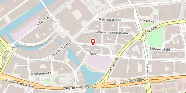 Karte der Umgebung von Große Bäckerstraße 8, 20095 Hamburg